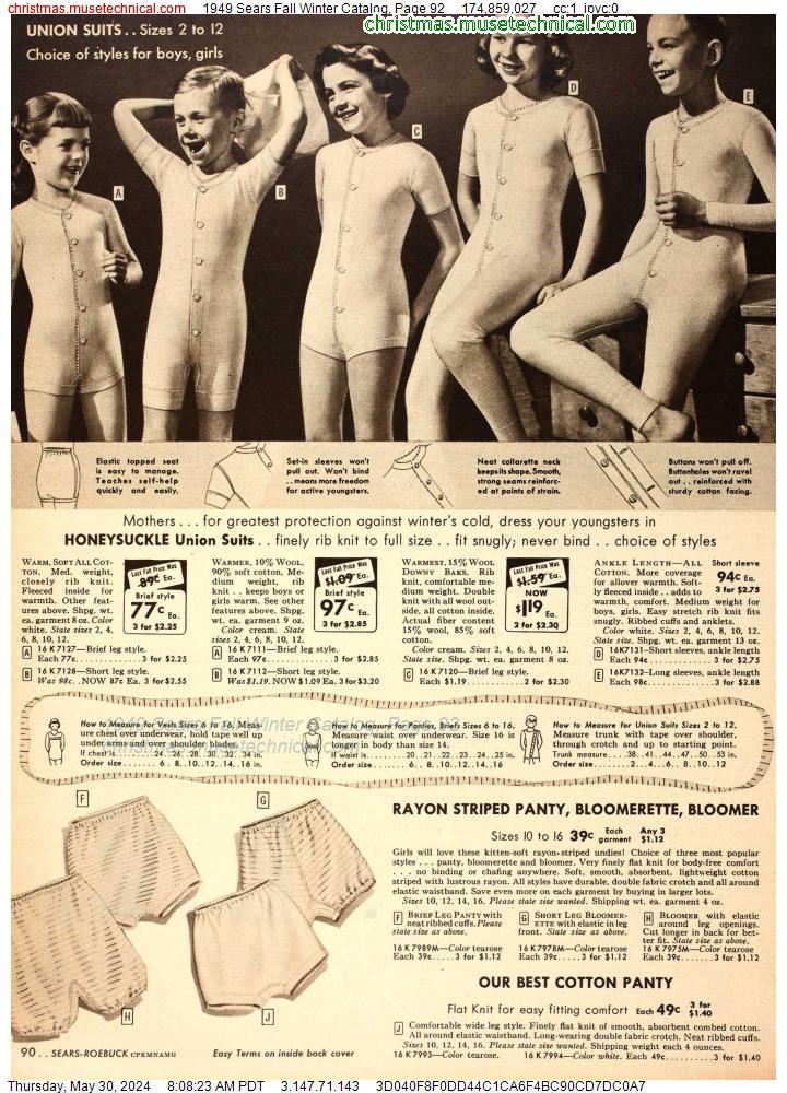1949 Sears Fall Winter Catalog, Page 92