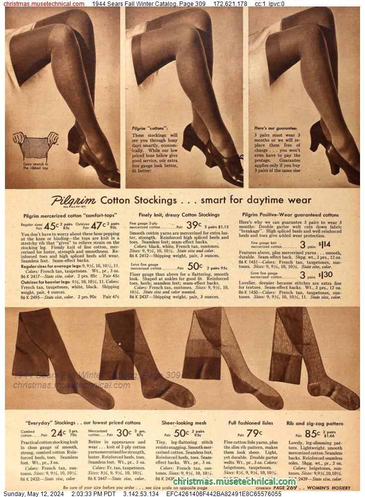 1944 Sears Fall Winter Catalog, Page 309