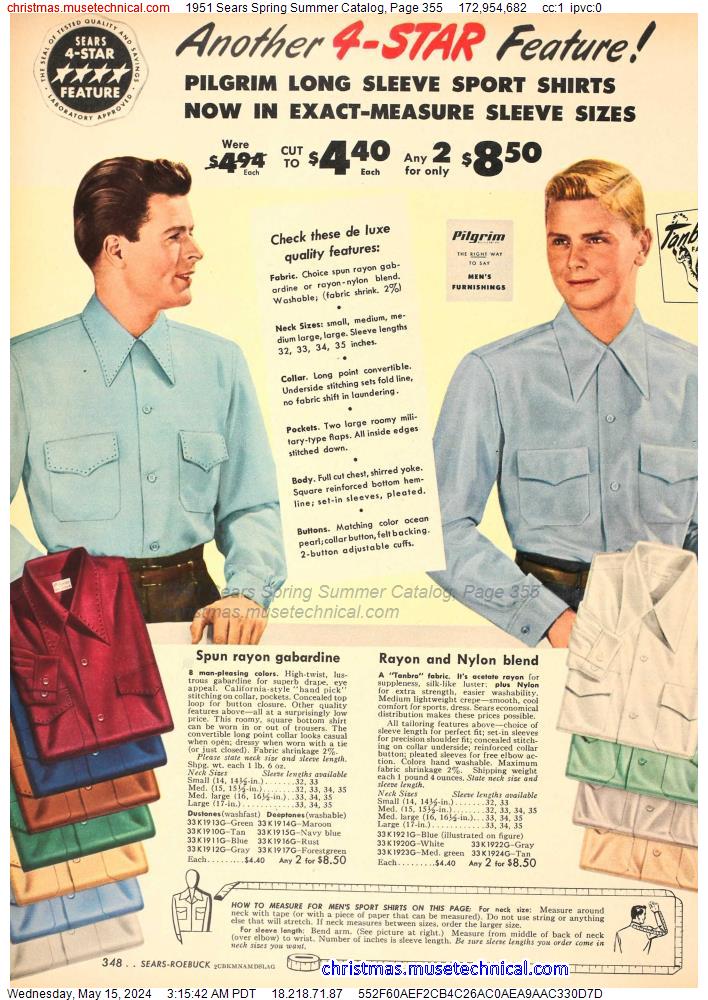 1951 Sears Spring Summer Catalog, Page 355