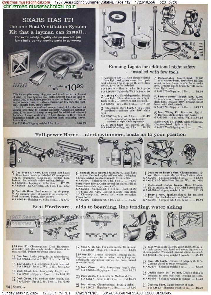 1967 Sears Spring Summer Catalog, Page 712