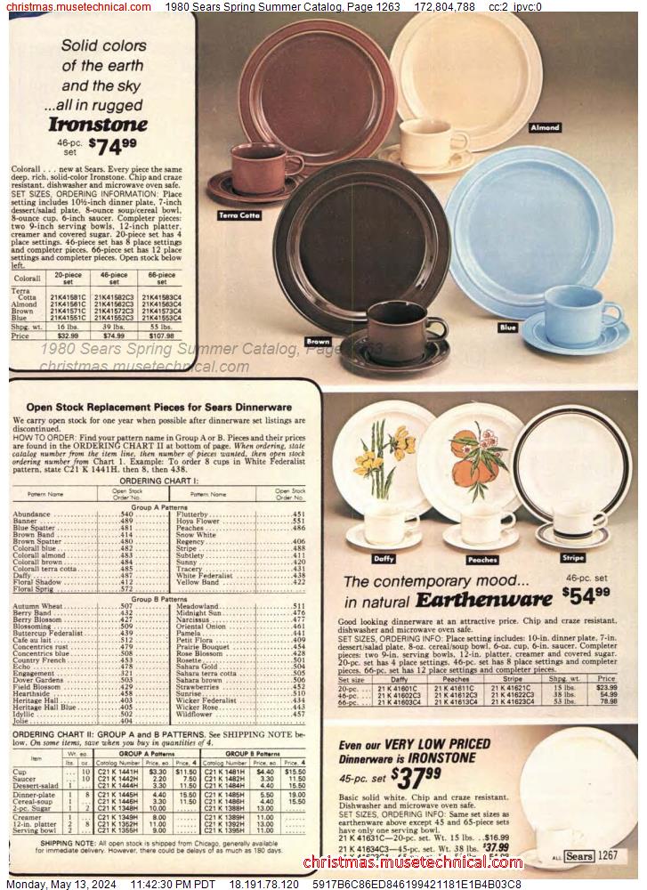 1980 Sears Spring Summer Catalog, Page 1263