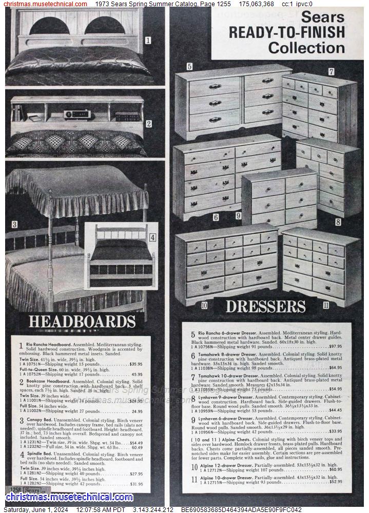 1973 Sears Spring Summer Catalog, Page 1255