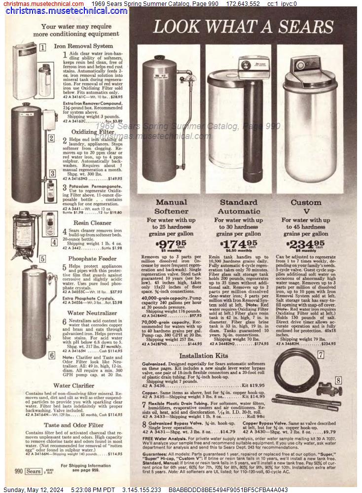 1969 Sears Spring Summer Catalog, Page 990