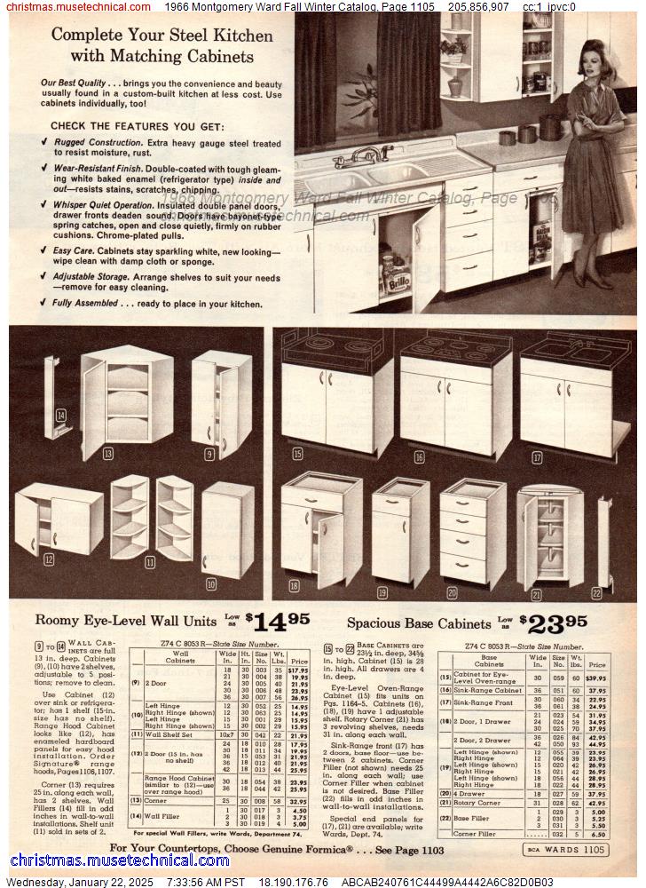 1966 Montgomery Ward Fall Winter Catalog, Page 1105