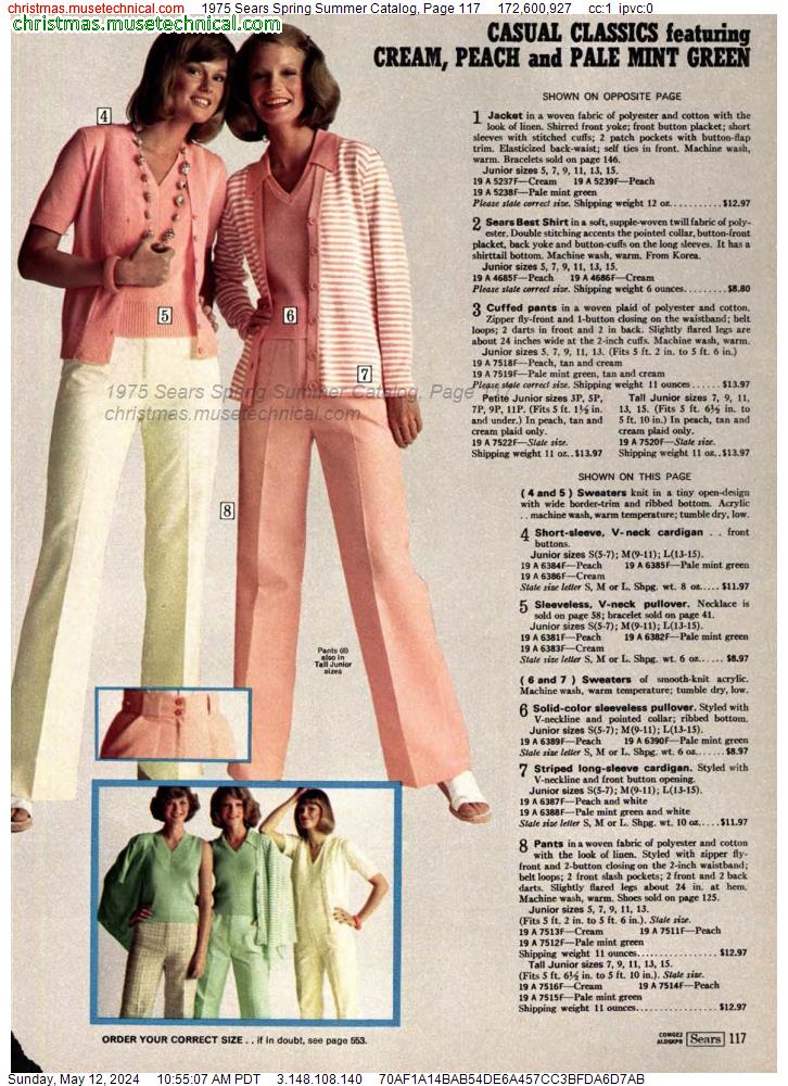 1975 Sears Spring Summer Catalog, Page 117