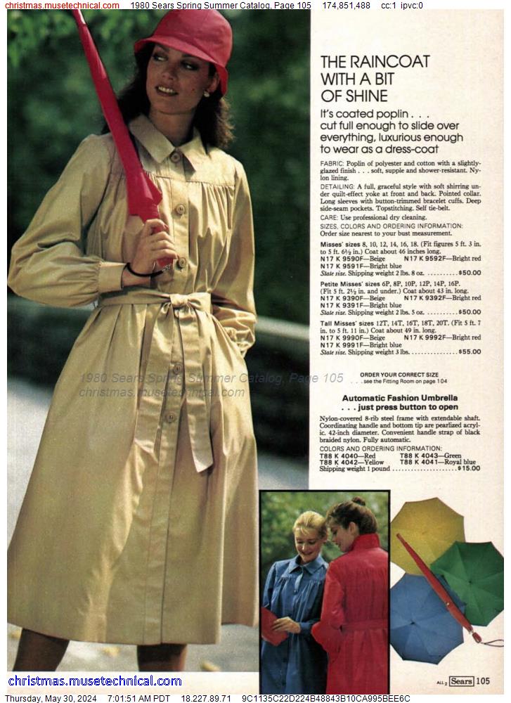 1980 Sears Spring Summer Catalog, Page 105