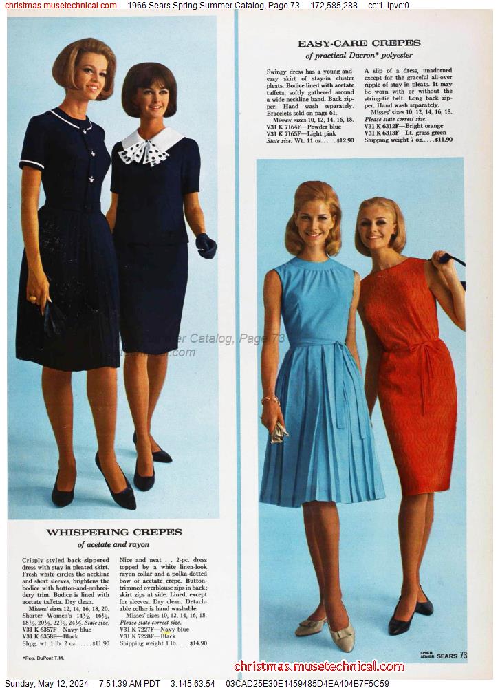 1966 Sears Spring Summer Catalog, Page 73