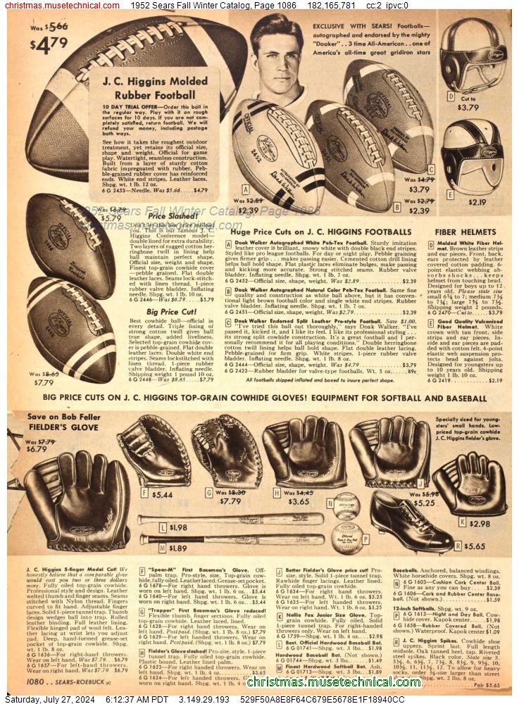 1952 Sears Fall Winter Catalog, Page 1086
