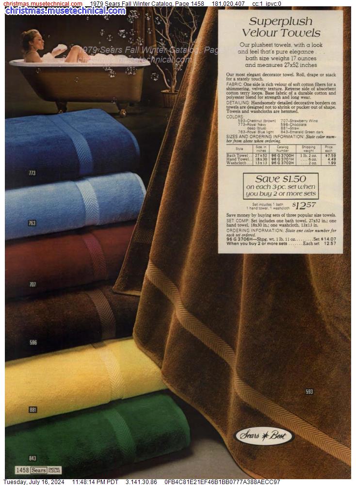 1979 Sears Fall Winter Catalog, Page 1458