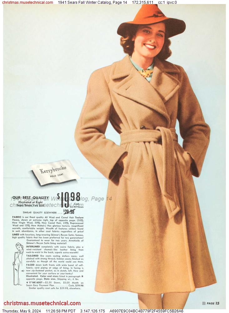 1941 Sears Fall Winter Catalog, Page 14