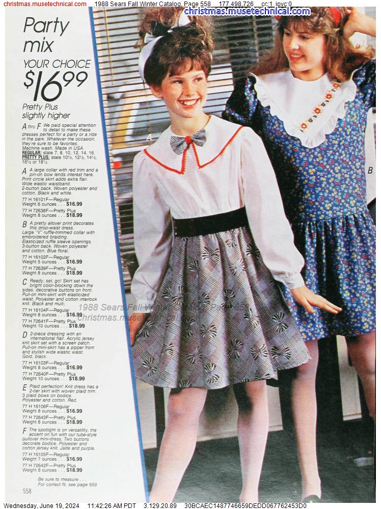 1988 Sears Fall Winter Catalog, Page 558
