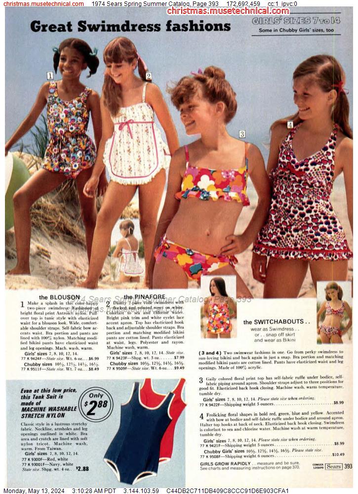 1974 Sears Spring Summer Catalog, Page 393