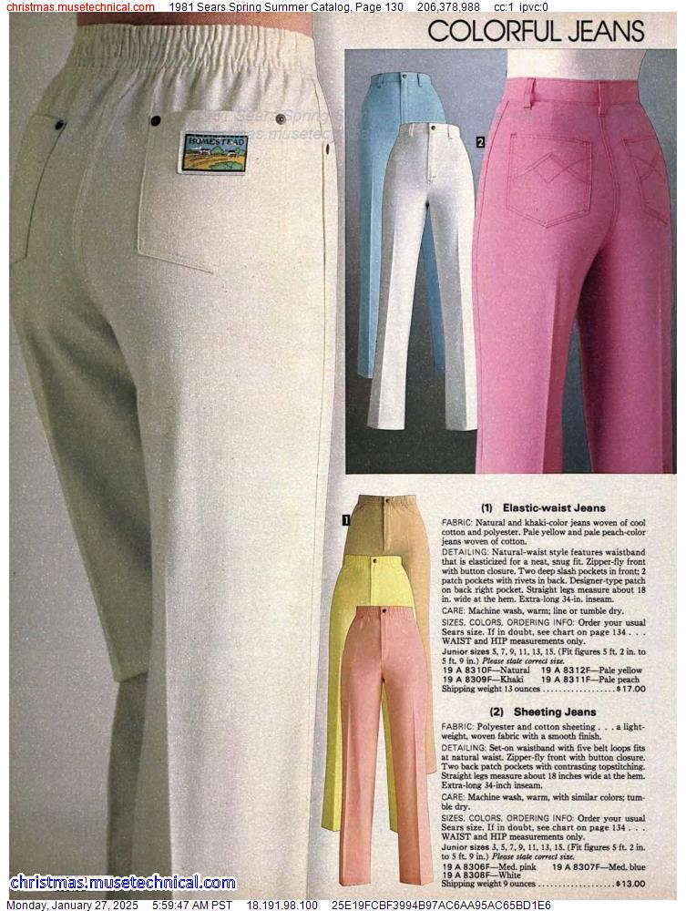 1981 Sears Spring Summer Catalog, Page 130