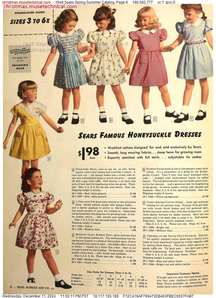 1948 Sears Spring Summer Catalog, Page 6