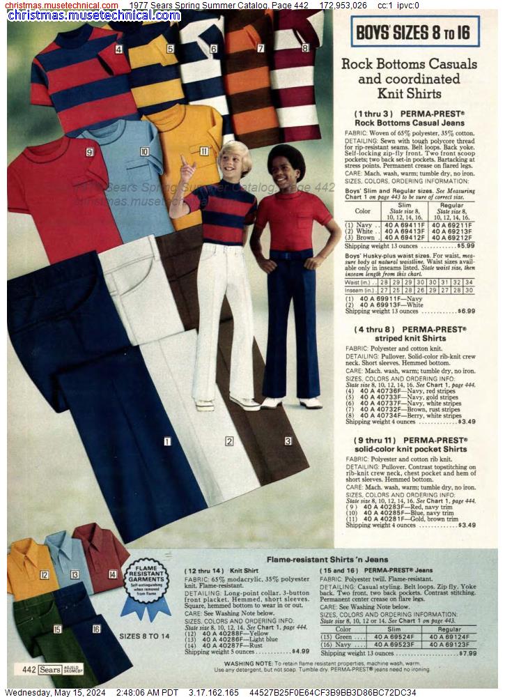 1977 Sears Spring Summer Catalog, Page 442