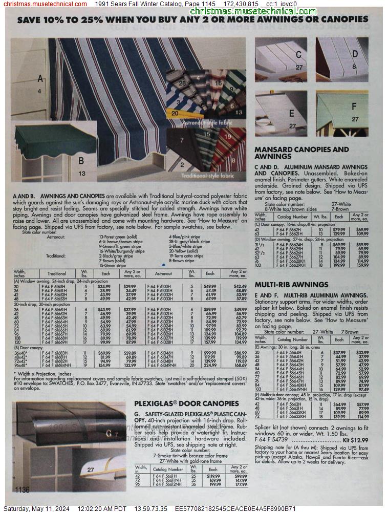 1991 Sears Fall Winter Catalog, Page 1145