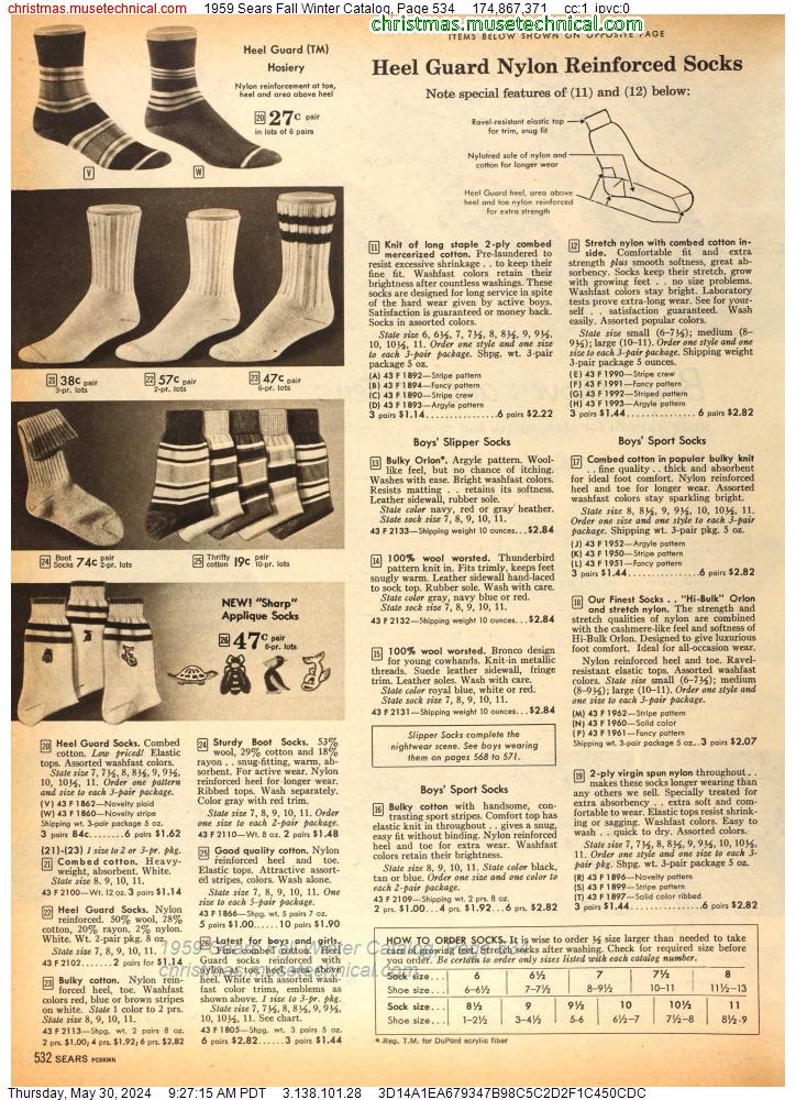 1959 Sears Fall Winter Catalog, Page 534