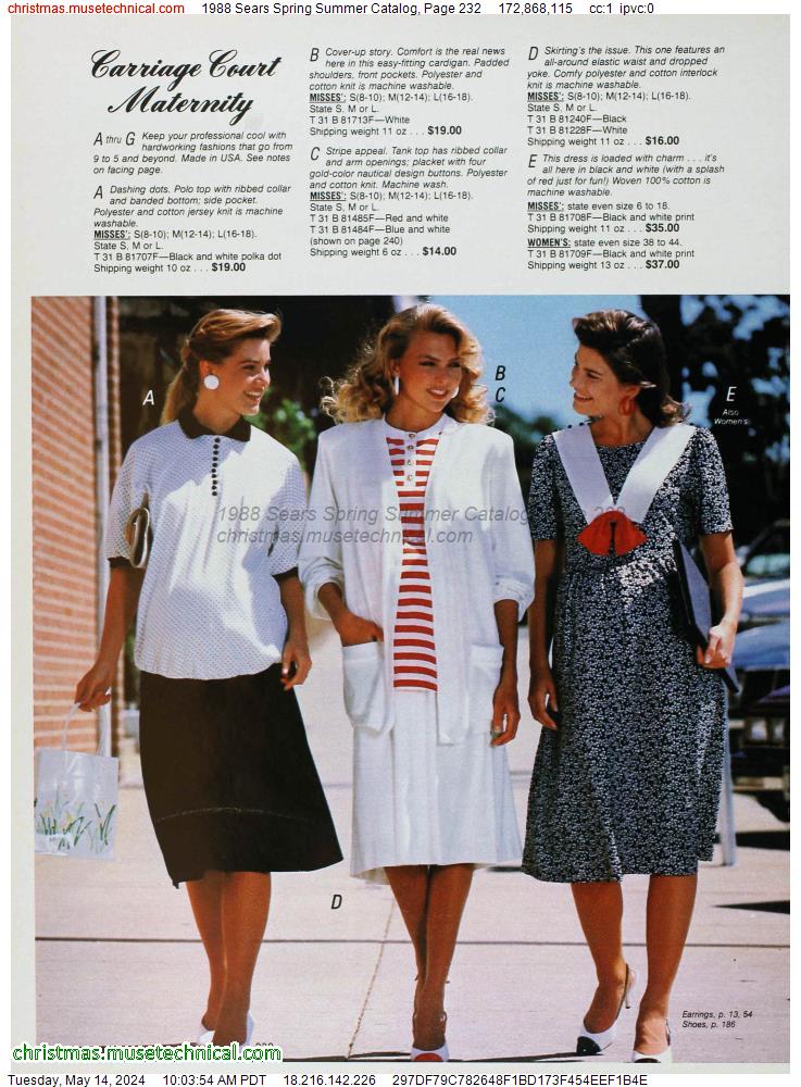 1988 Sears Spring Summer Catalog, Page 232