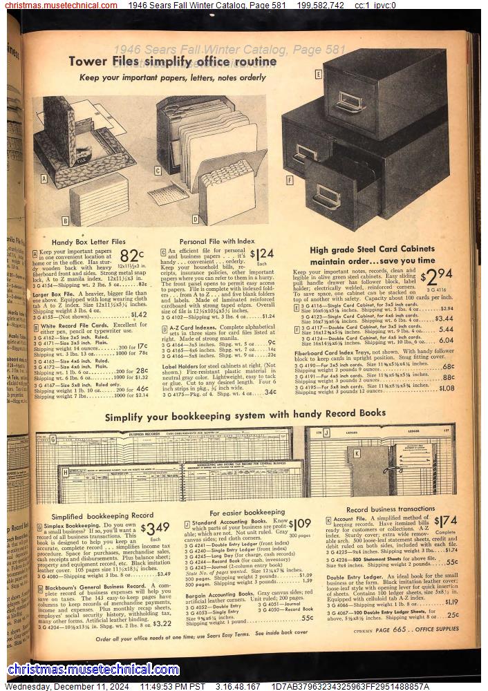 1946 Sears Fall Winter Catalog, Page 581