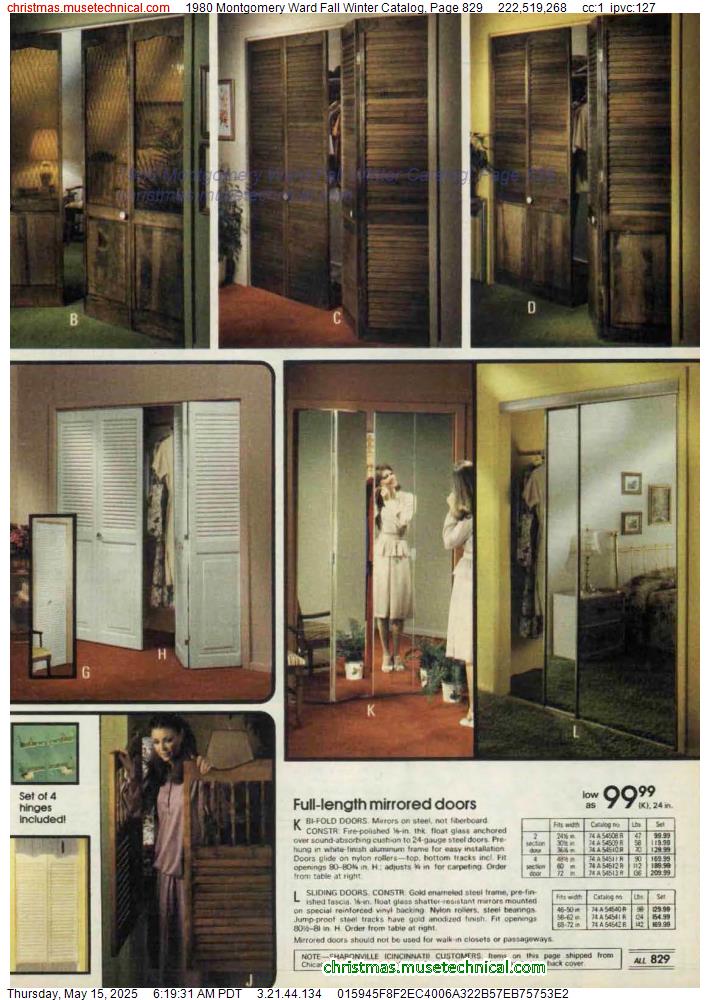 1980 Montgomery Ward Fall Winter Catalog, Page 829