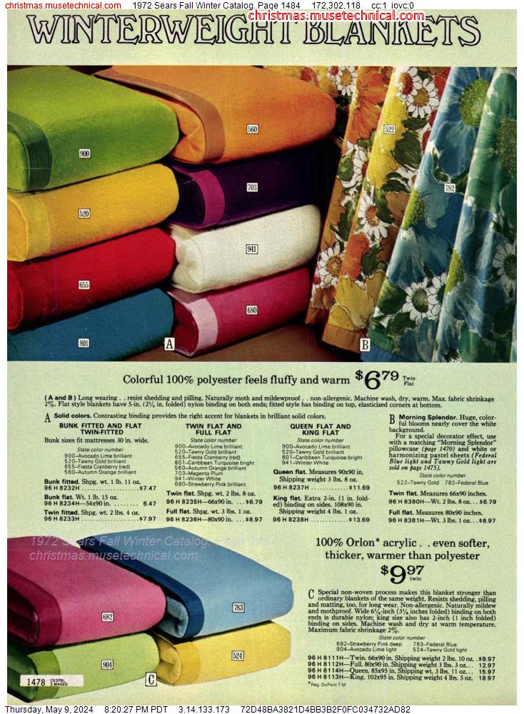 1972 Sears Fall Winter Catalog, Page 1484