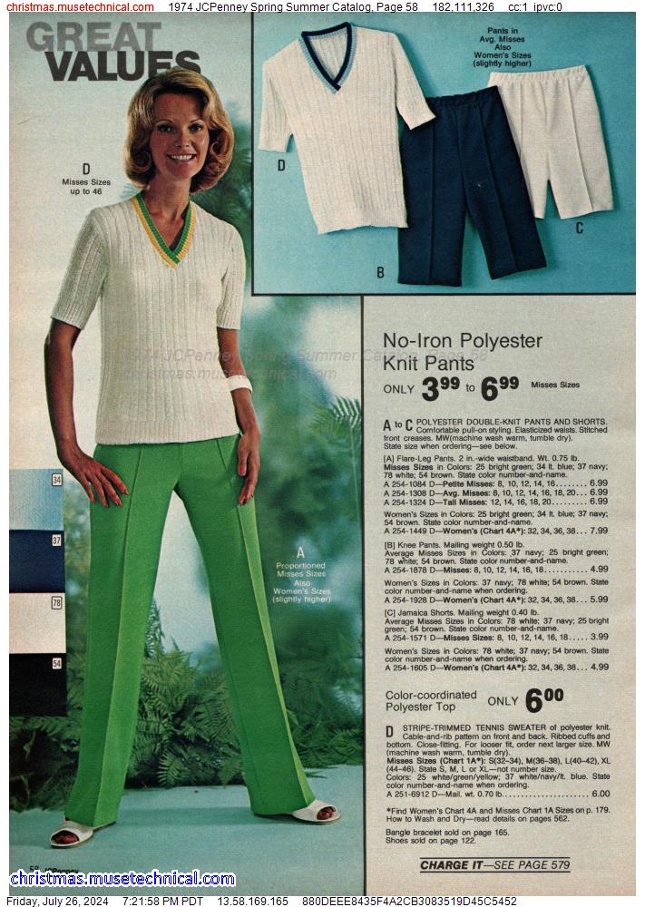 1974 JCPenney Spring Summer Catalog, Page 58