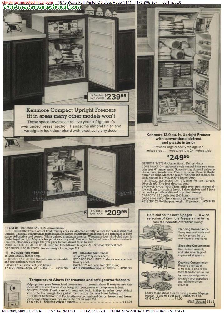 1979 Sears Fall Winter Catalog, Page 1171