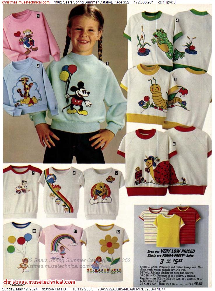 1982 Sears Spring Summer Catalog, Page 352