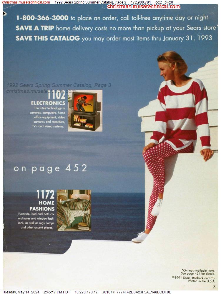 1992 Sears Spring Summer Catalog, Page 3