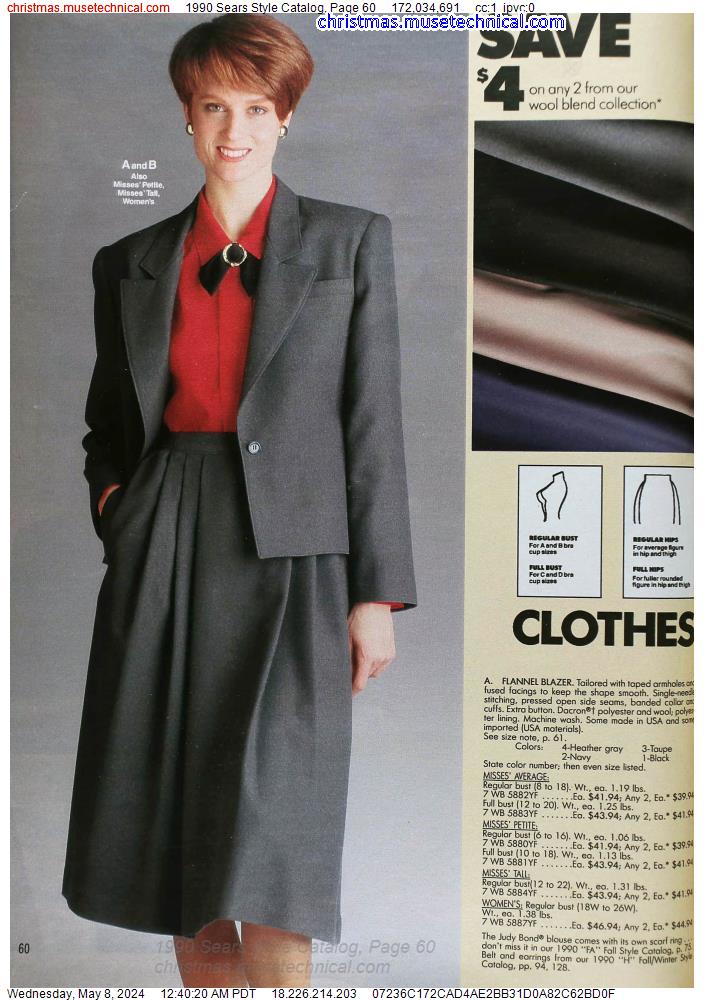 1990 Sears Style Catalog, Page 60