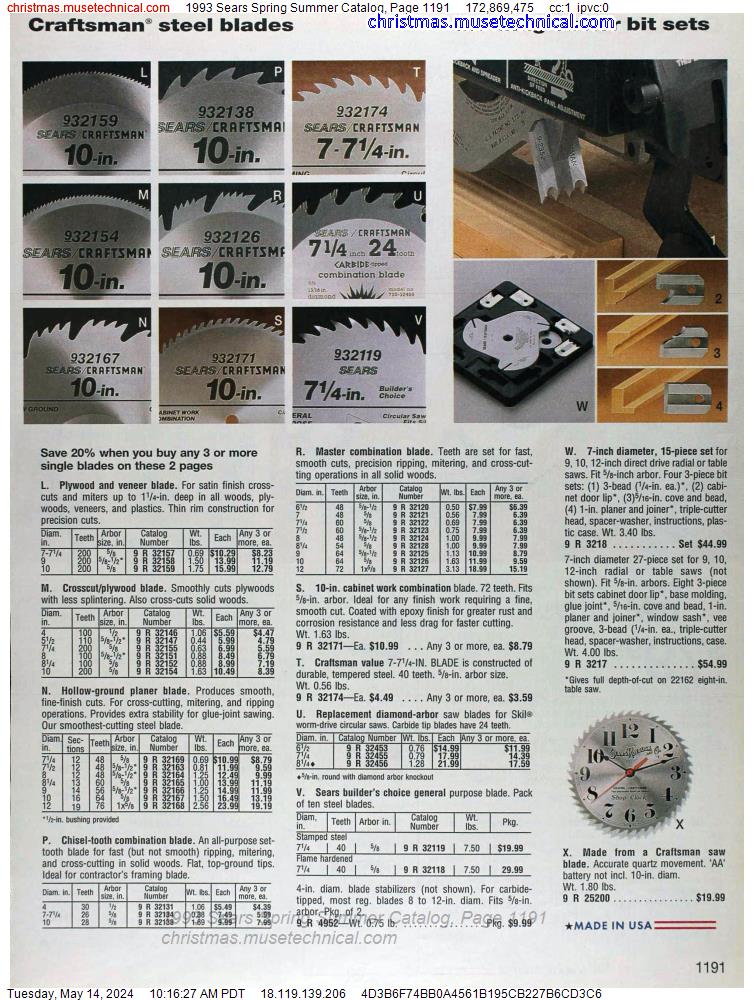 1993 Sears Spring Summer Catalog, Page 1191