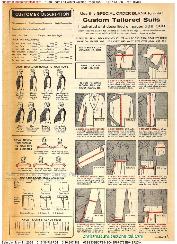 1958 Sears Fall Winter Catalog, Page 1553