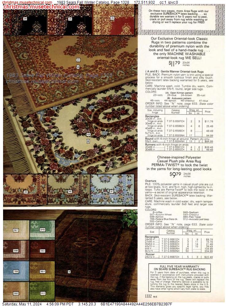 1983 Sears Fall Winter Catalog, Page 1328