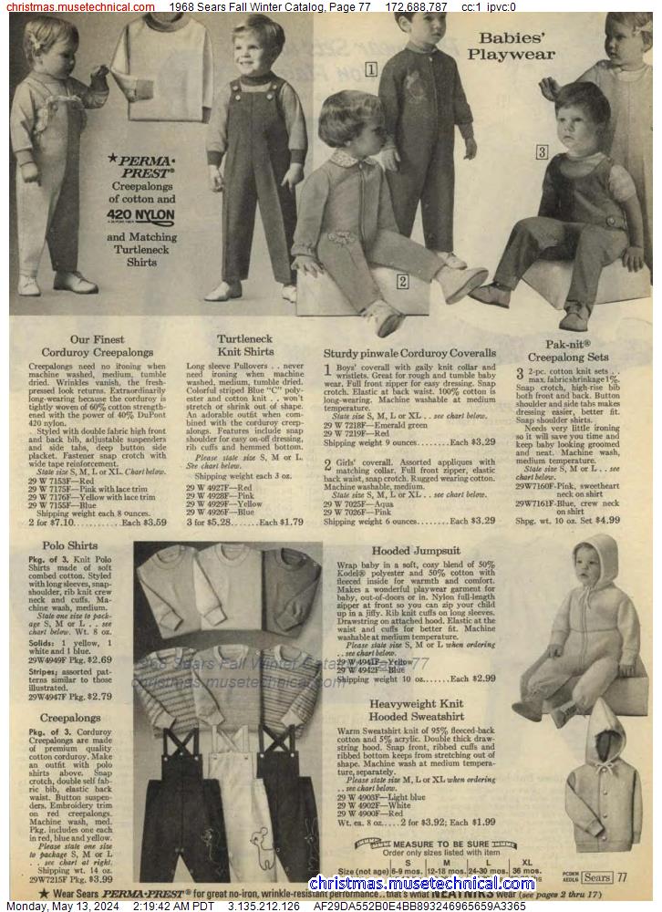 1968 Sears Fall Winter Catalog, Page 77