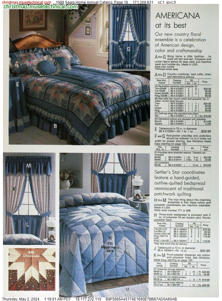 1989 Sears Home Annual Catalog, Page 18