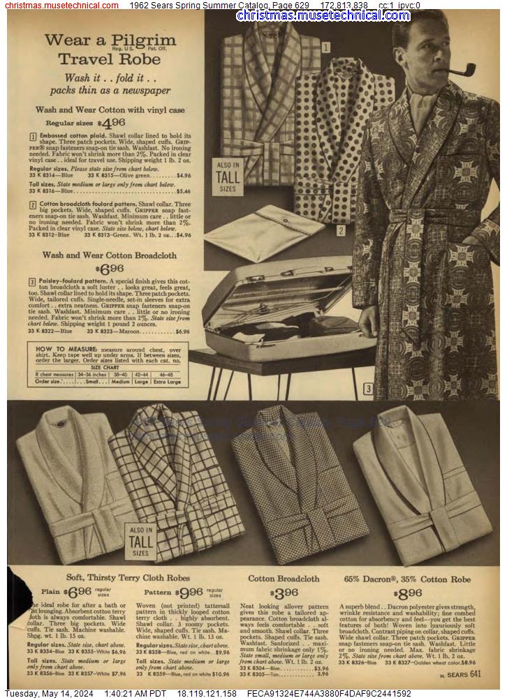 1962 Sears Spring Summer Catalog, Page 629
