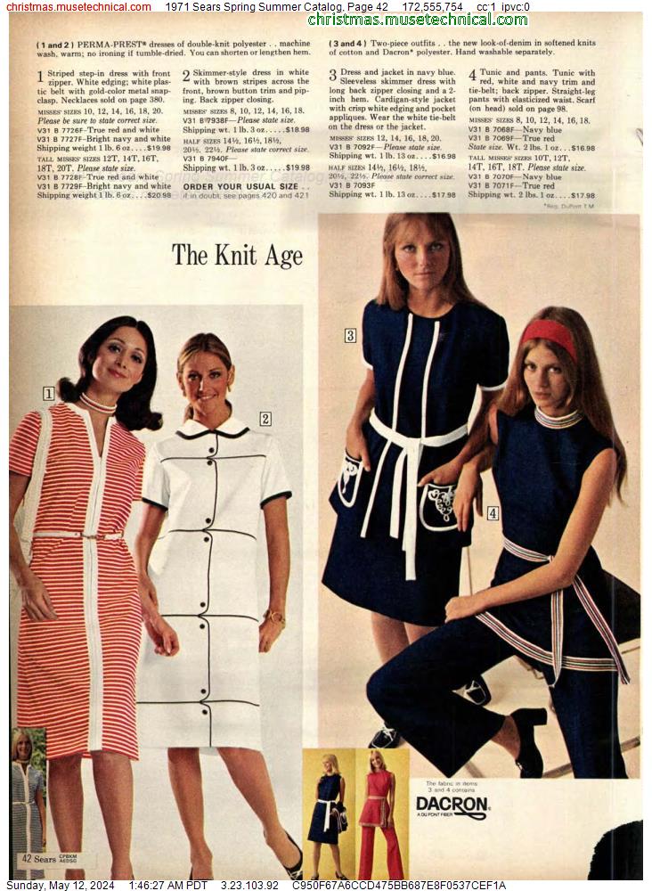 1971 Sears Spring Summer Catalog, Page 42