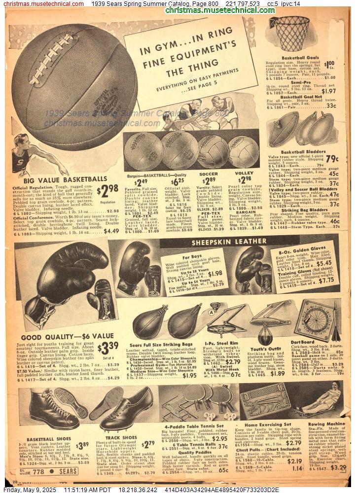 1939 Sears Spring Summer Catalog, Page 800