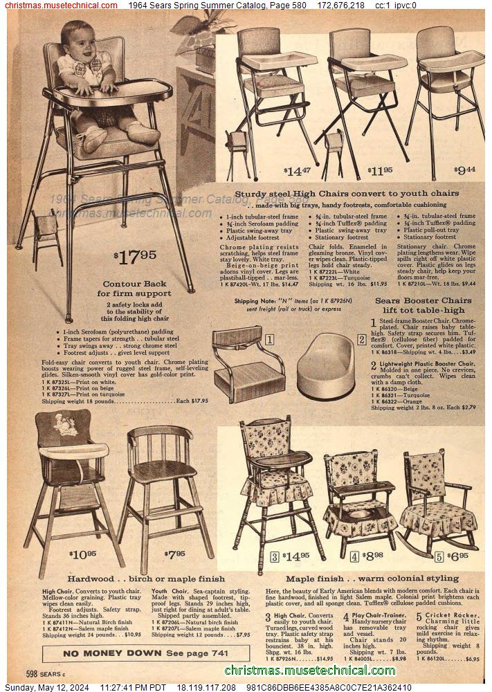 1964 Sears Spring Summer Catalog, Page 580