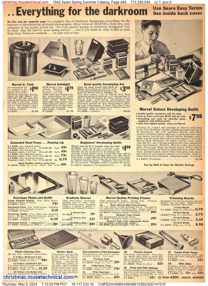 1942 Sears Spring Summer Catalog, Page 489