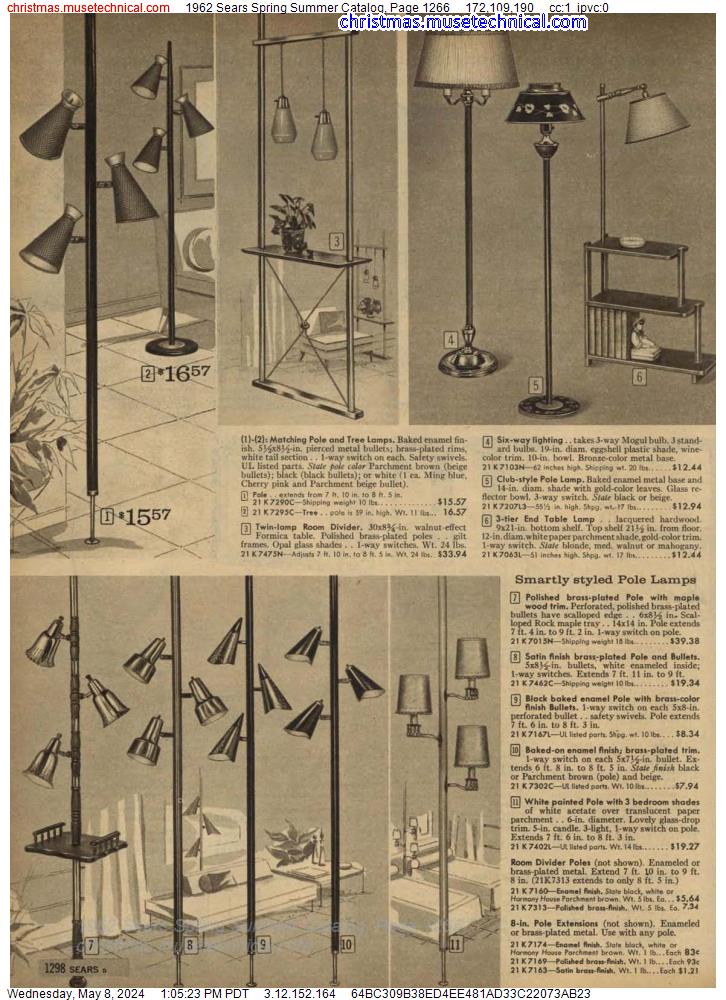 1962 Sears Spring Summer Catalog, Page 1266