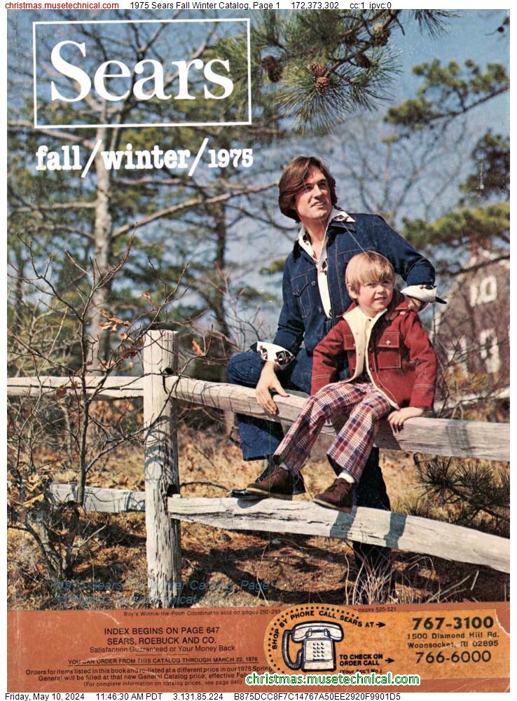 1975 Sears Fall Winter Catalog, Page 1