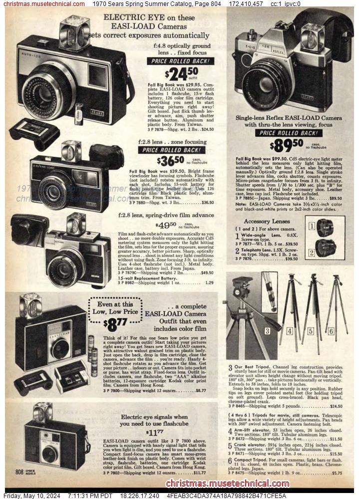 1970 Sears Spring Summer Catalog, Page 804