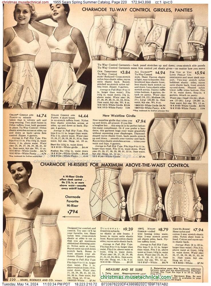 1955 Sears Spring Summer Catalog, Page 220