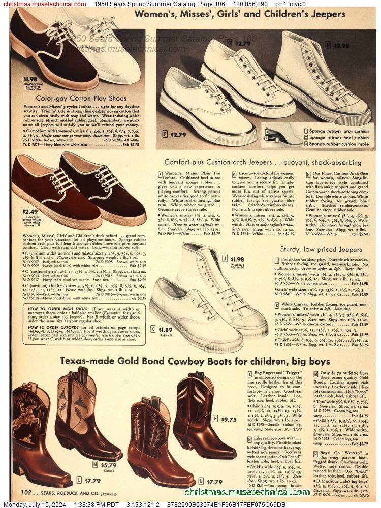 1950 Sears Spring Summer Catalog, Page 106