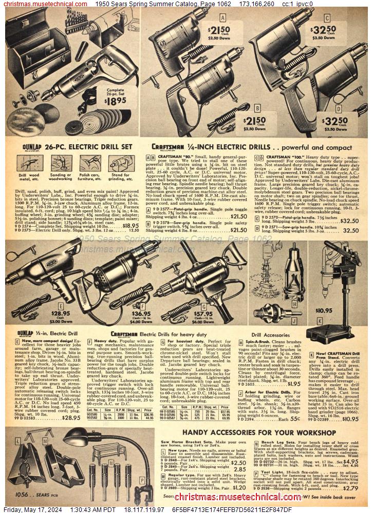 1950 Sears Spring Summer Catalog, Page 1062