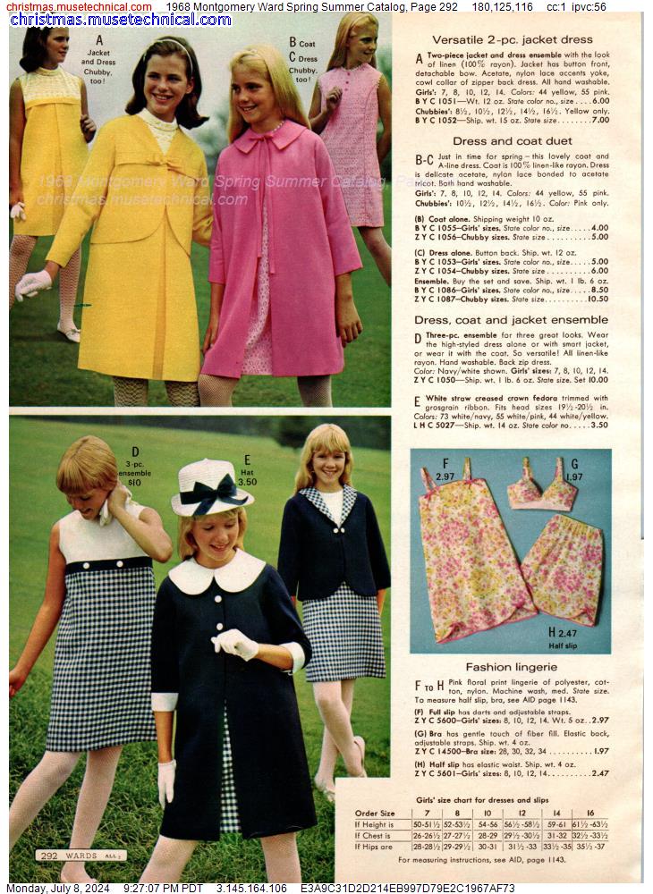 1968 Montgomery Ward Spring Summer Catalog, Page 292