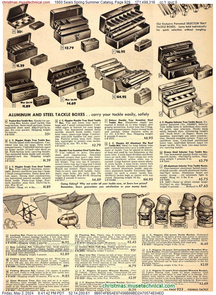 1950 Sears Spring Summer Catalog, Page 929