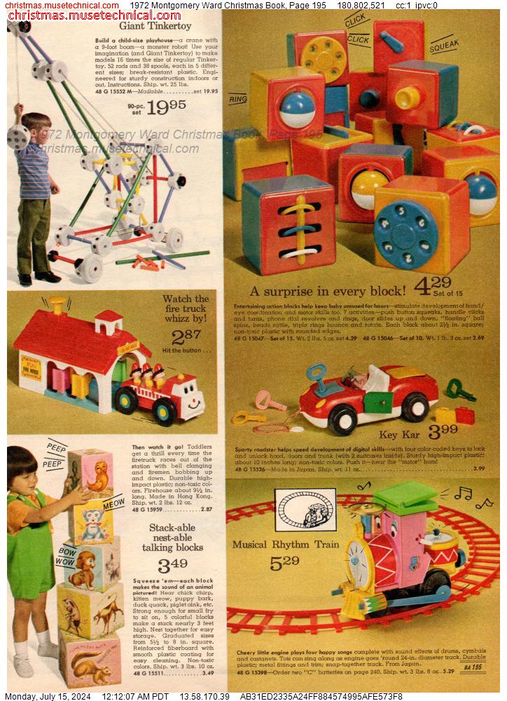 1972 Montgomery Ward Christmas Book, Page 195