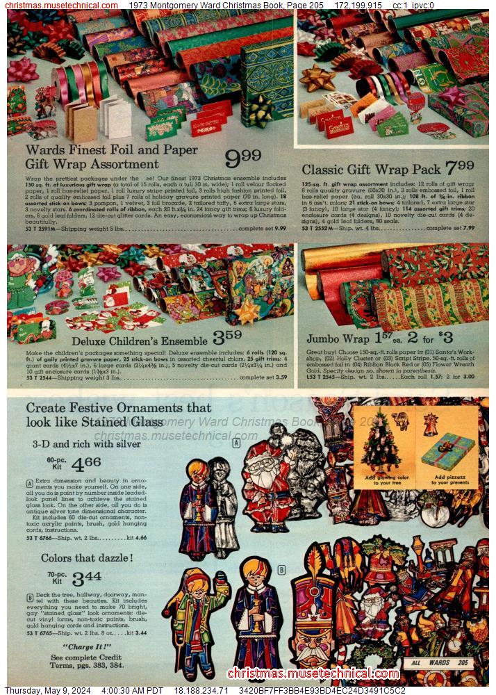 1973 Montgomery Ward Christmas Book, Page 205
